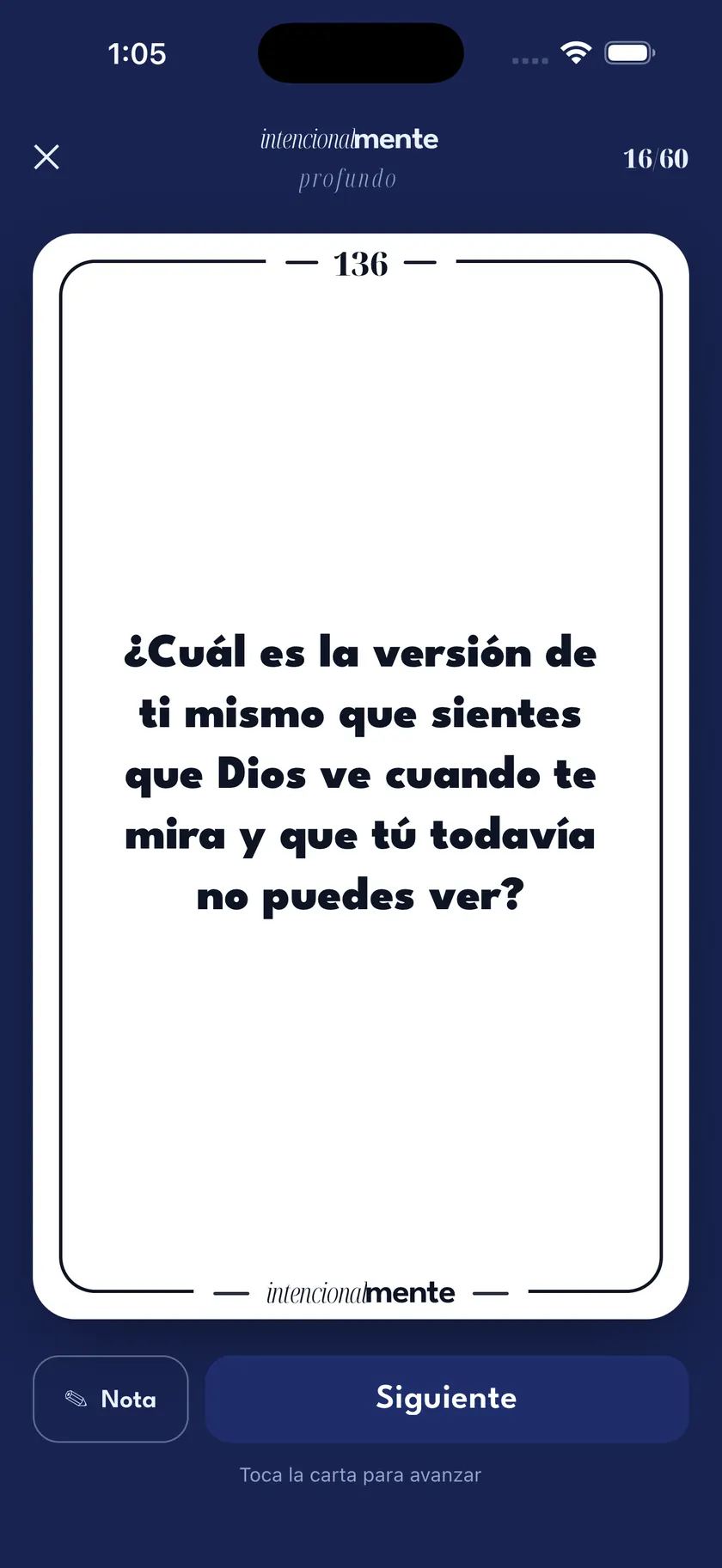 intencionalmente — Una carta de Profundo
